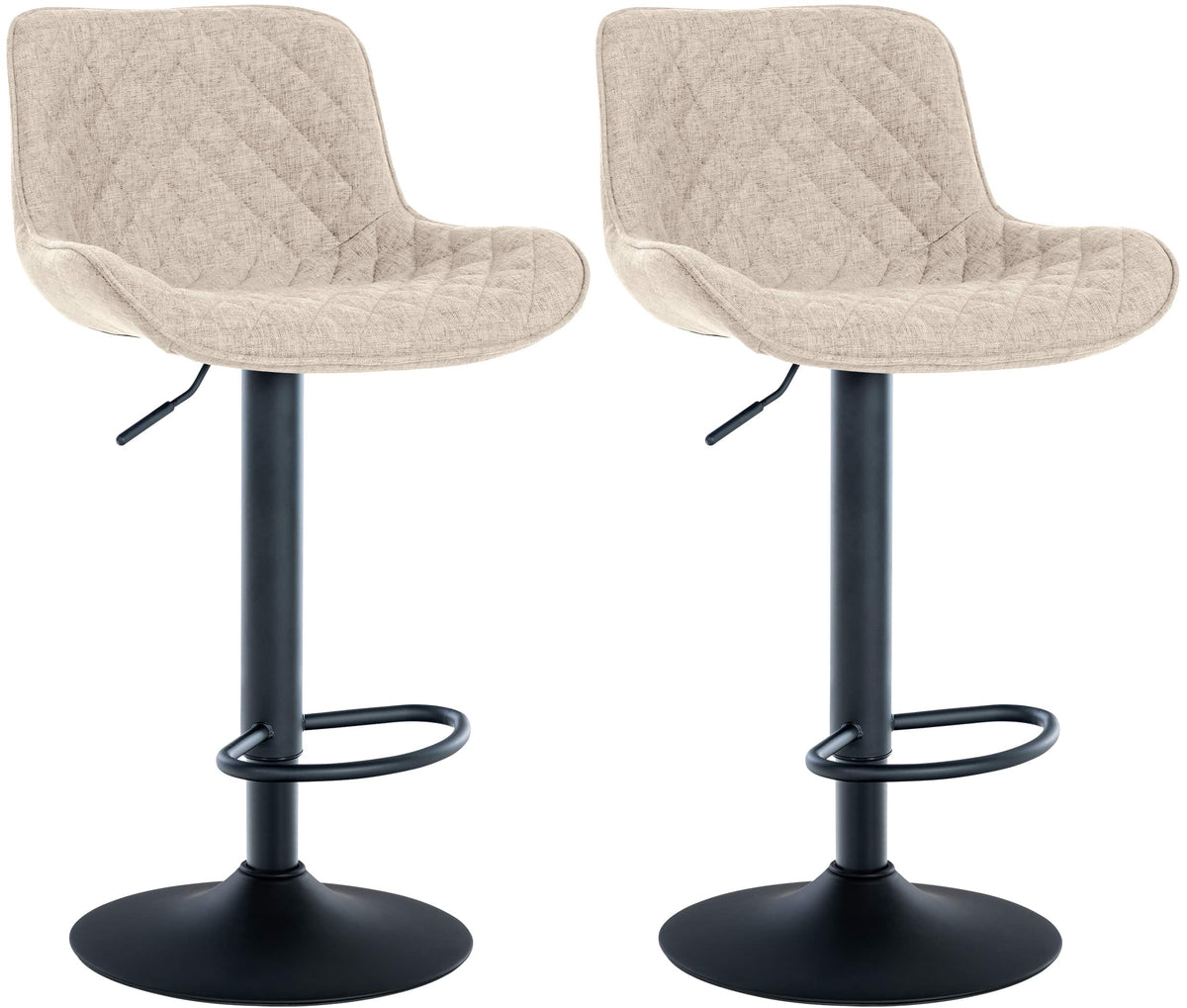 2er Set Barhocker Minosa Stoff - taupe