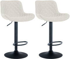 2er Set Barhocker Minosa Stoff - creme