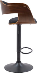 Barhocker Kingston B Stoff - walnuss/schwarz