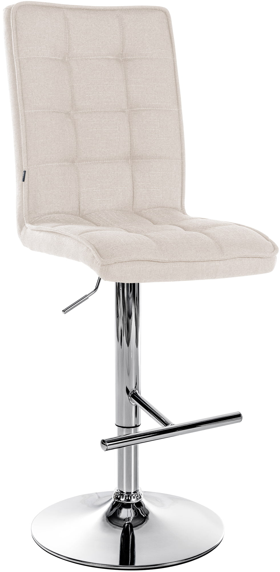 Barhocker Peking V2 Stoff chrom - creme