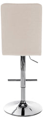 Barhocker Peking V2 Stoff chrom - creme