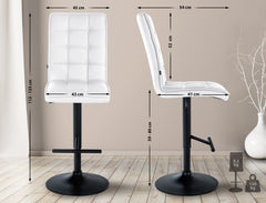 Barhocker Peking V2 Kunstleder schwarz - wei�