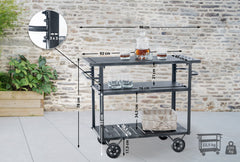 Servierwagen Spring - antik silber