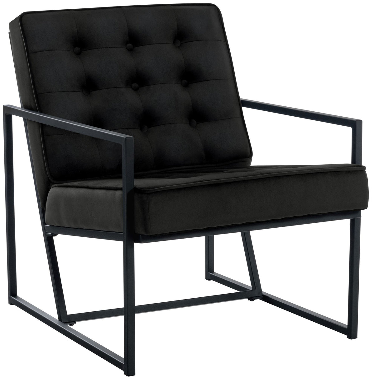Lounger Avon Samt - schwarz