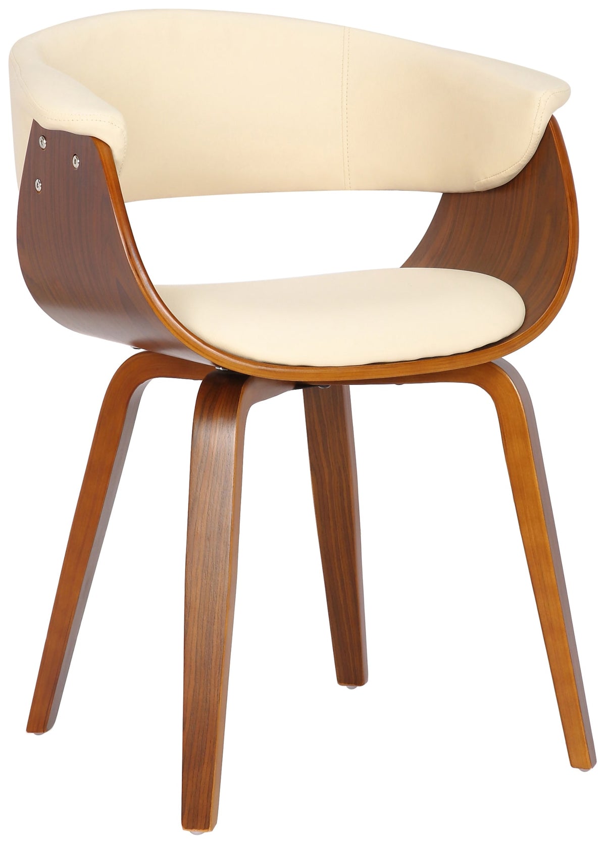 Stuhl Bruce Kunstleder walnuss - creme