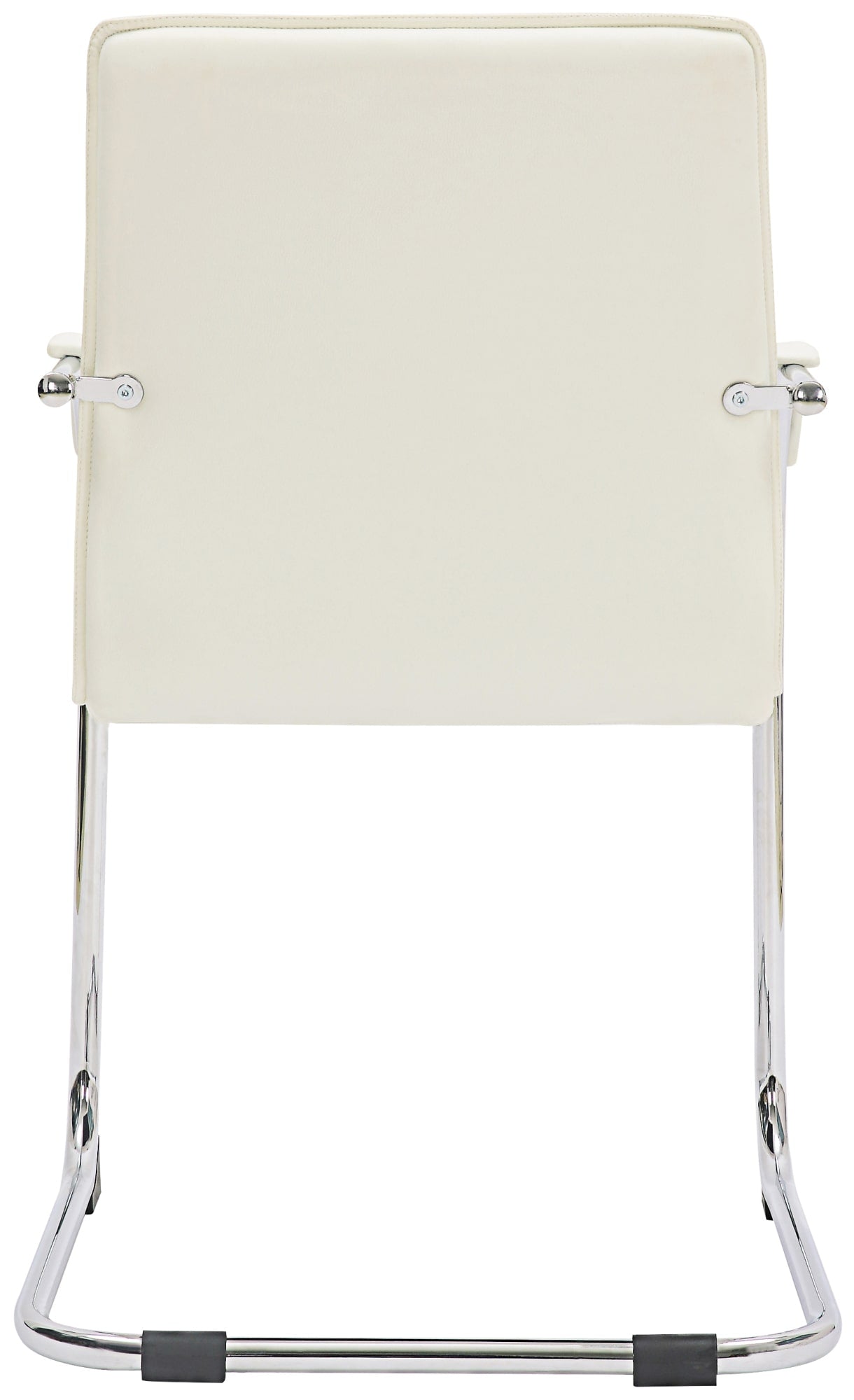 Set di 2 sedie visitatore Tira in pelle sintetica bianca, design robusto e confortevole per ufficio e sala attesa.