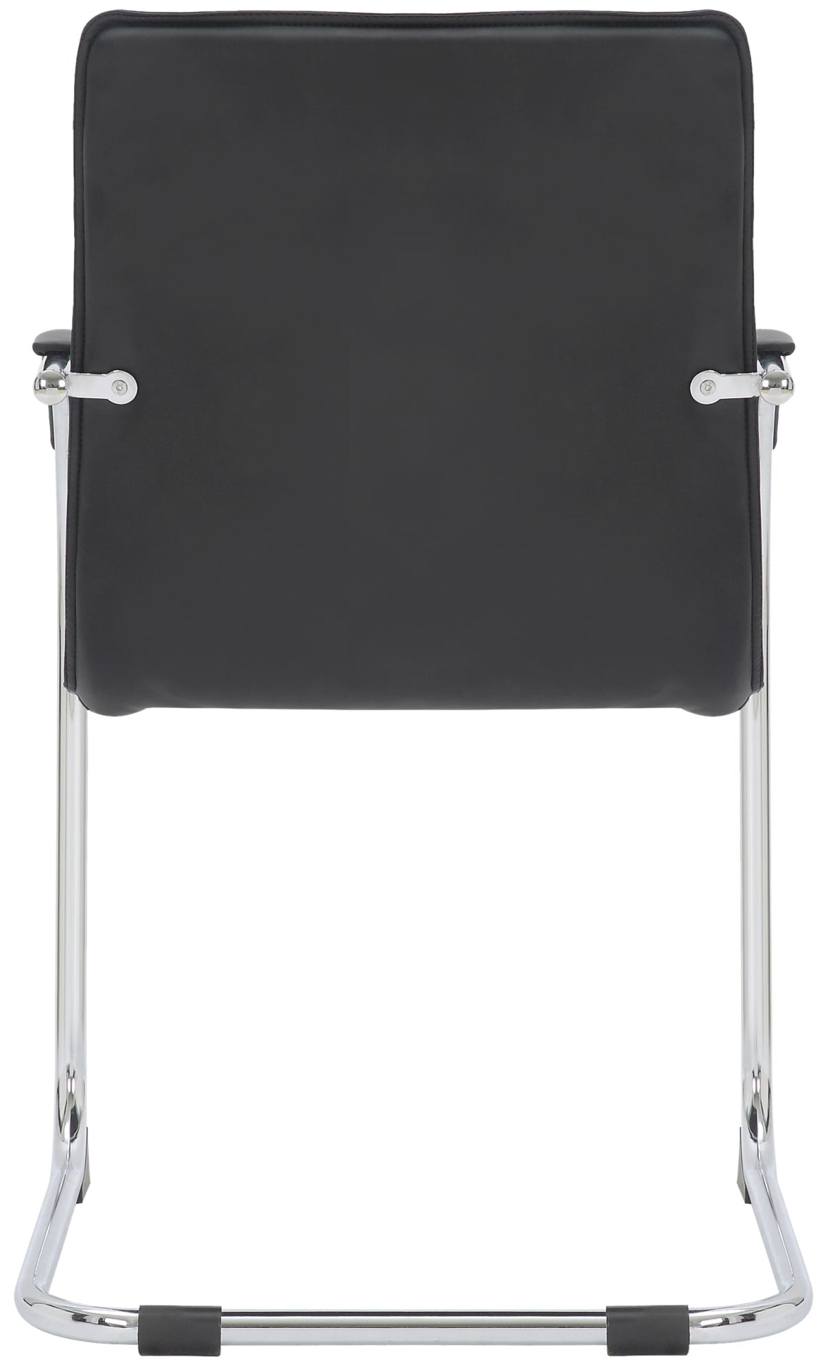 Set di 2 sedie visitatori Tira in pelle sintetica nera, design robusto e confortevole per ambienti moderni.