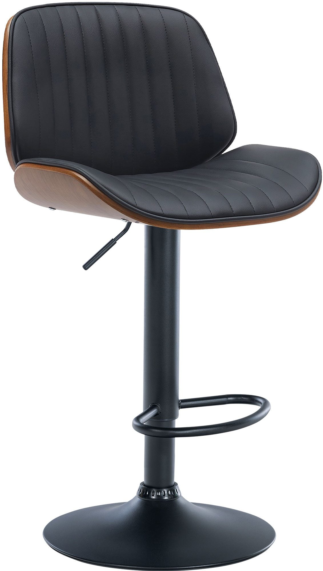 Barhocker Nova Kunstleder schwarz - walnuss/schwarz