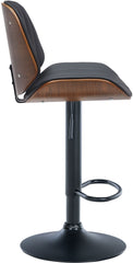 Barhocker Nova Kunstleder schwarz - walnuss/schwarz