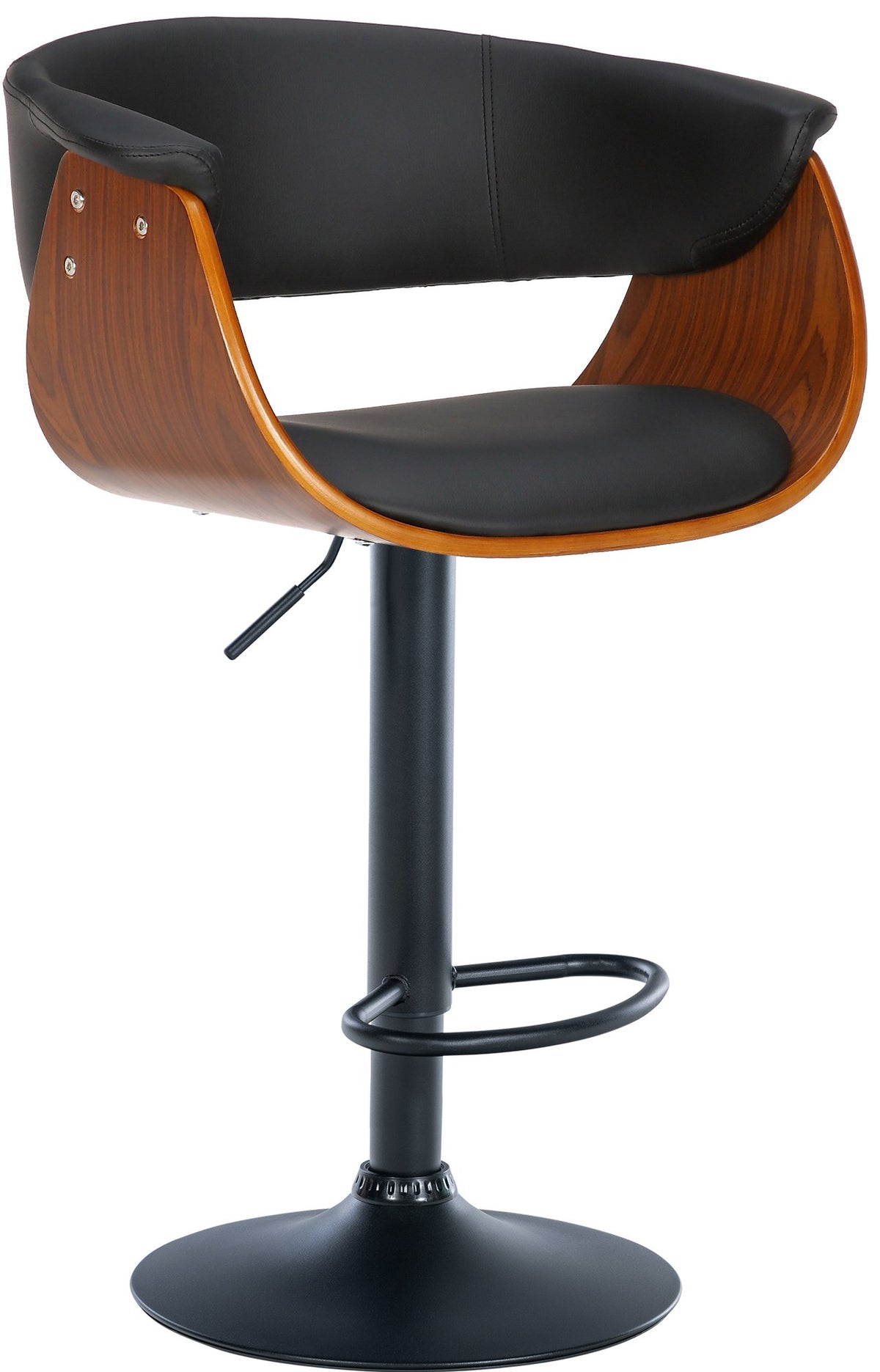 Barhocker Vestal Kunstleder - walnuss/schwarz