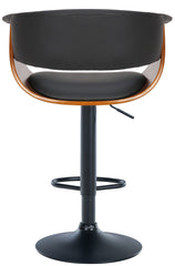 Barhocker Vestal Kunstleder - walnuss/schwarz