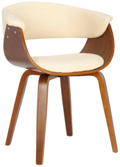 2er Set Stühle Bruce Kunstleder walnuss - creme