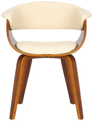 2er Set Stühle Bruce Kunstleder walnuss - creme