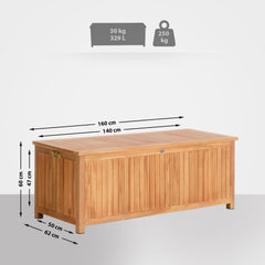 Teak Gartenbox Odessa 160X62X60 - teak