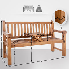 Teakbank Orlando 150 cm - teak