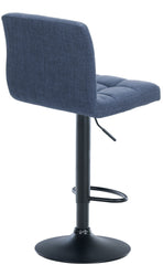Barhocker Calma Stoff schwarz - blau