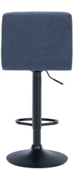 Barhocker Calma Stoff schwarz - blau