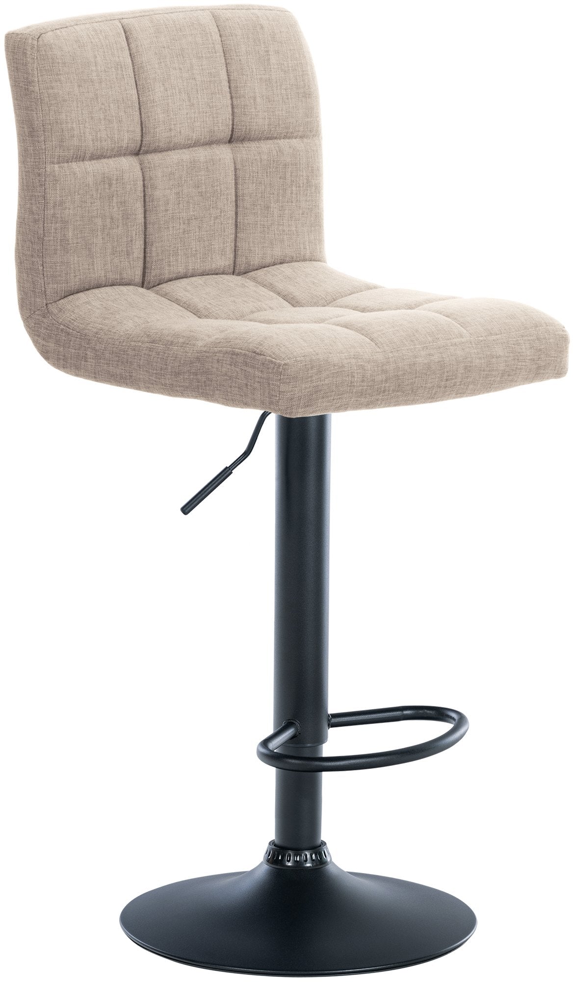 Barhocker Calma Stoff schwarz - creme