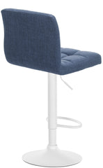 Barhocker Calma Stoff wei� - blau