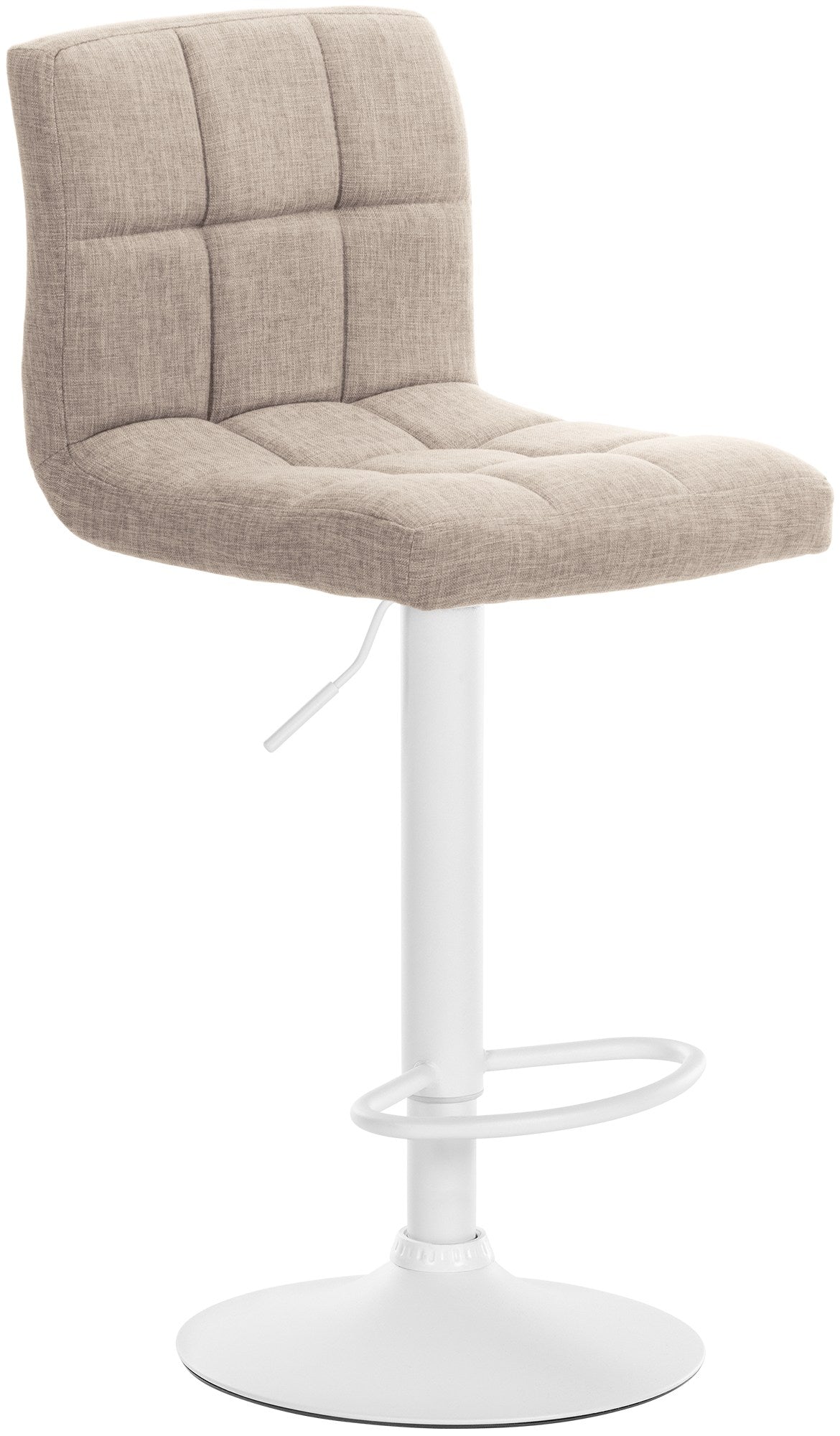 Barhocker Calma Stoff wei� - creme