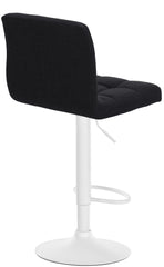 Barhocker Calma Stoff wei� - schwarz