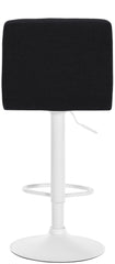 Barhocker Calma Stoff wei� - schwarz