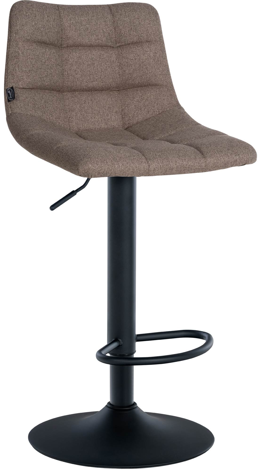 Barhocker Jerry Stoff schwarz - taupe