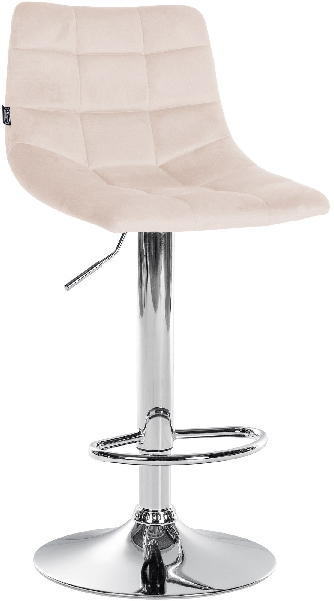 Barhocker Jerry Samt chrom - beige