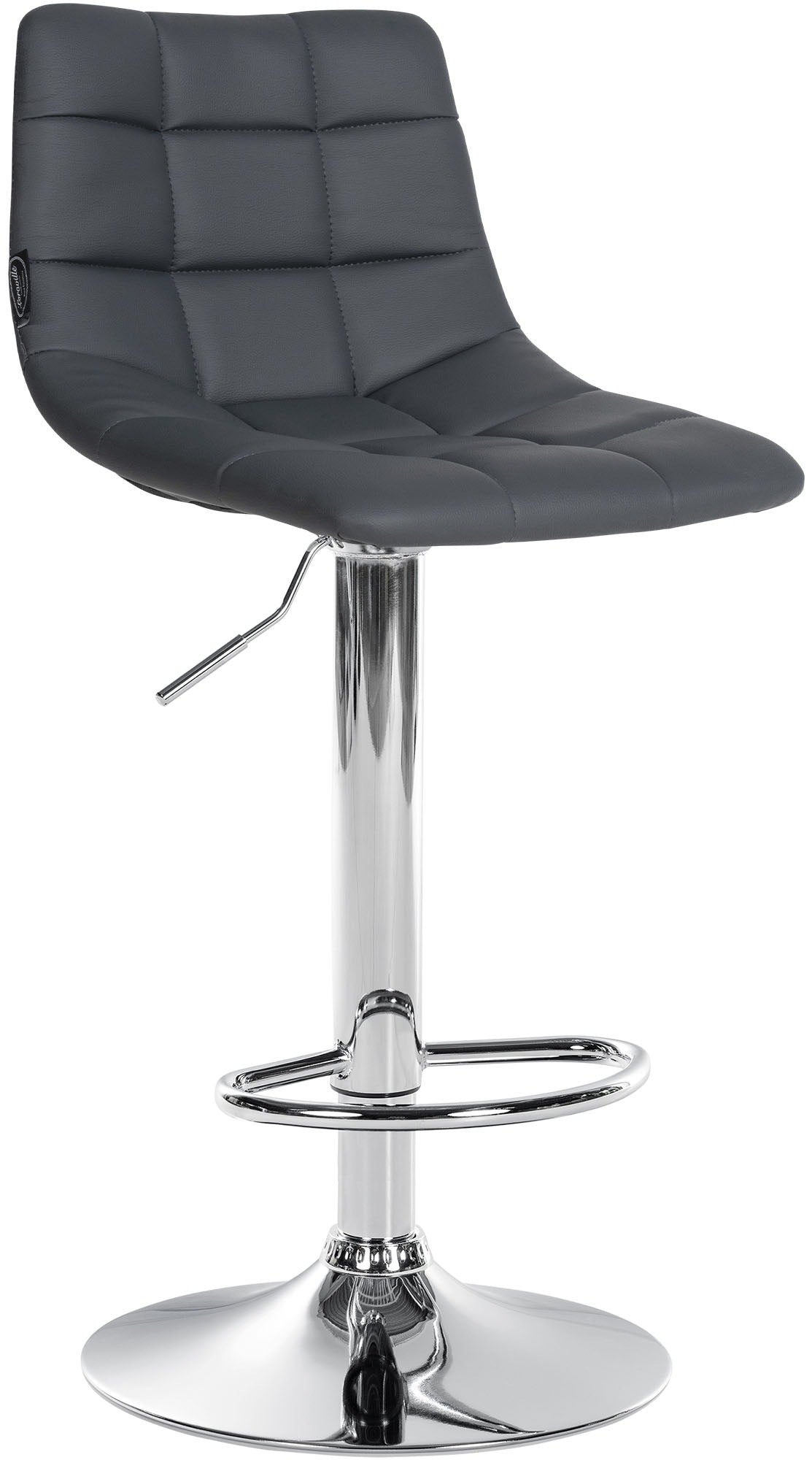 Barhocker Jerry Kunstleder chrom - grau