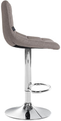 Barhocker Jerry Stoff chrom - grau