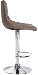 Barhocker Jerry Stoff chrom - taupe