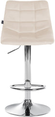 Barhocker Jerry Samt chrom - creme