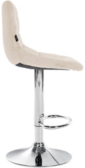 Barhocker Jerry Samt chrom - creme