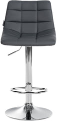 Barhocker Jerry Kunstleder chrom - grau