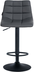 Barhocker Jerry Kunstleder schwarz - grau