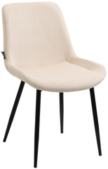 4er Set Esszimmerstühle Victoria Samt - creme