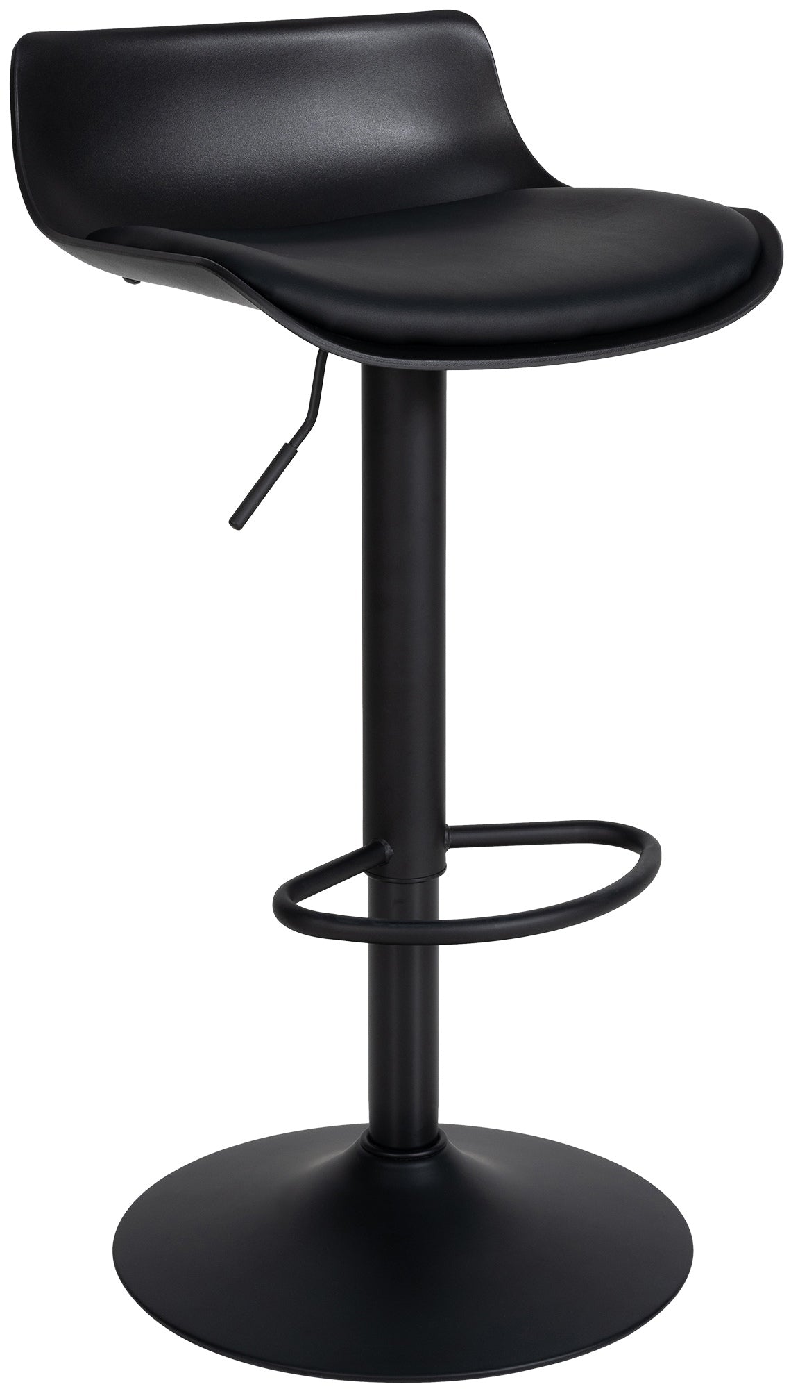 Barhocker Aveiro Kunstleder - schwarz