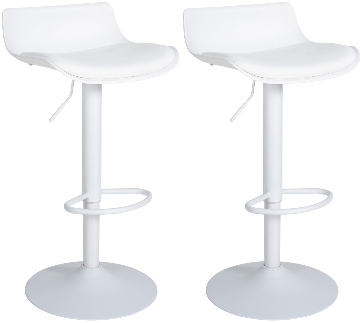 2er Set Barhocker Aveiro Kunstleder - wei�