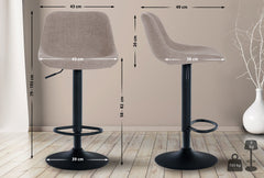 Barhocker Loft Stoff - taupe