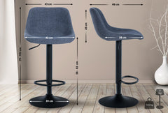 Barhocker Loft Stoff - blau