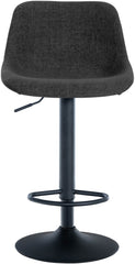 Barhocker Loft Stoff - schwarz