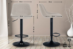 Barhocker Loft Stoff - creme