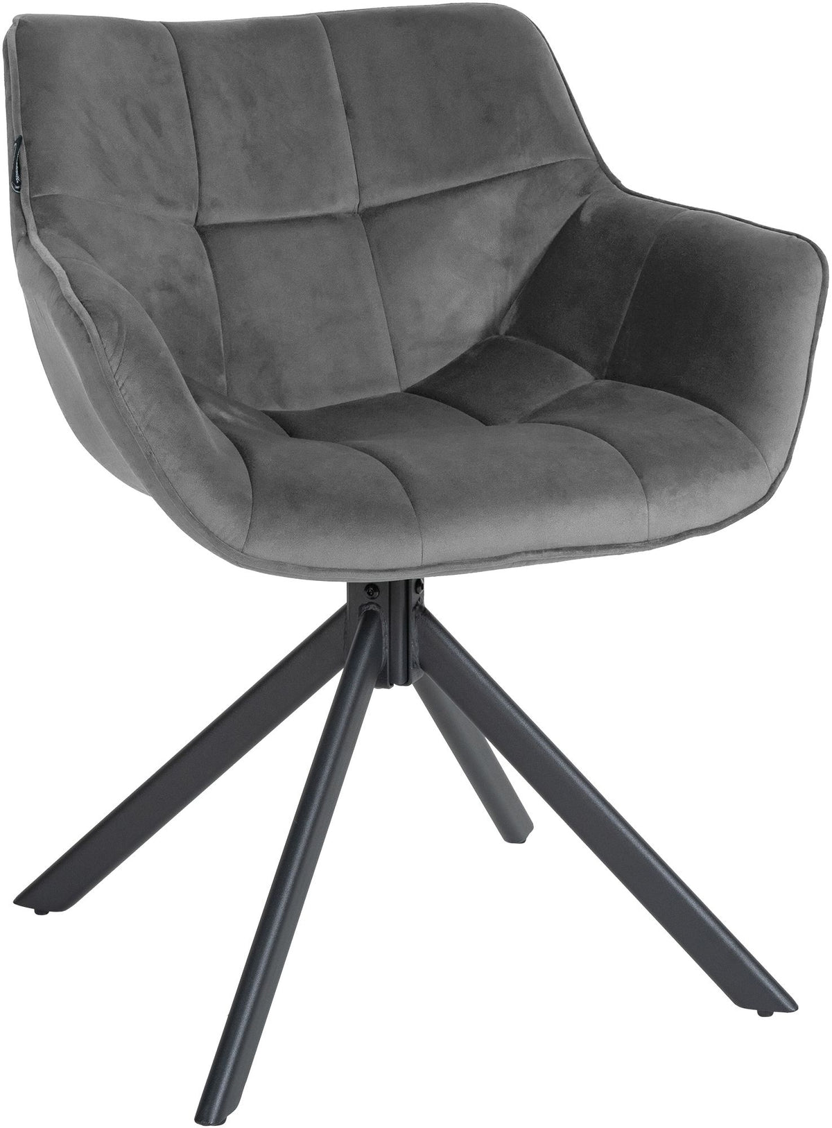 Stuhl Westport Samt - grau