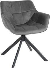 Stuhl Westport Samt - grau