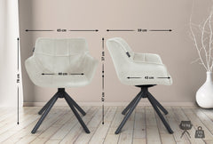 Stuhl Westport Samt - creme