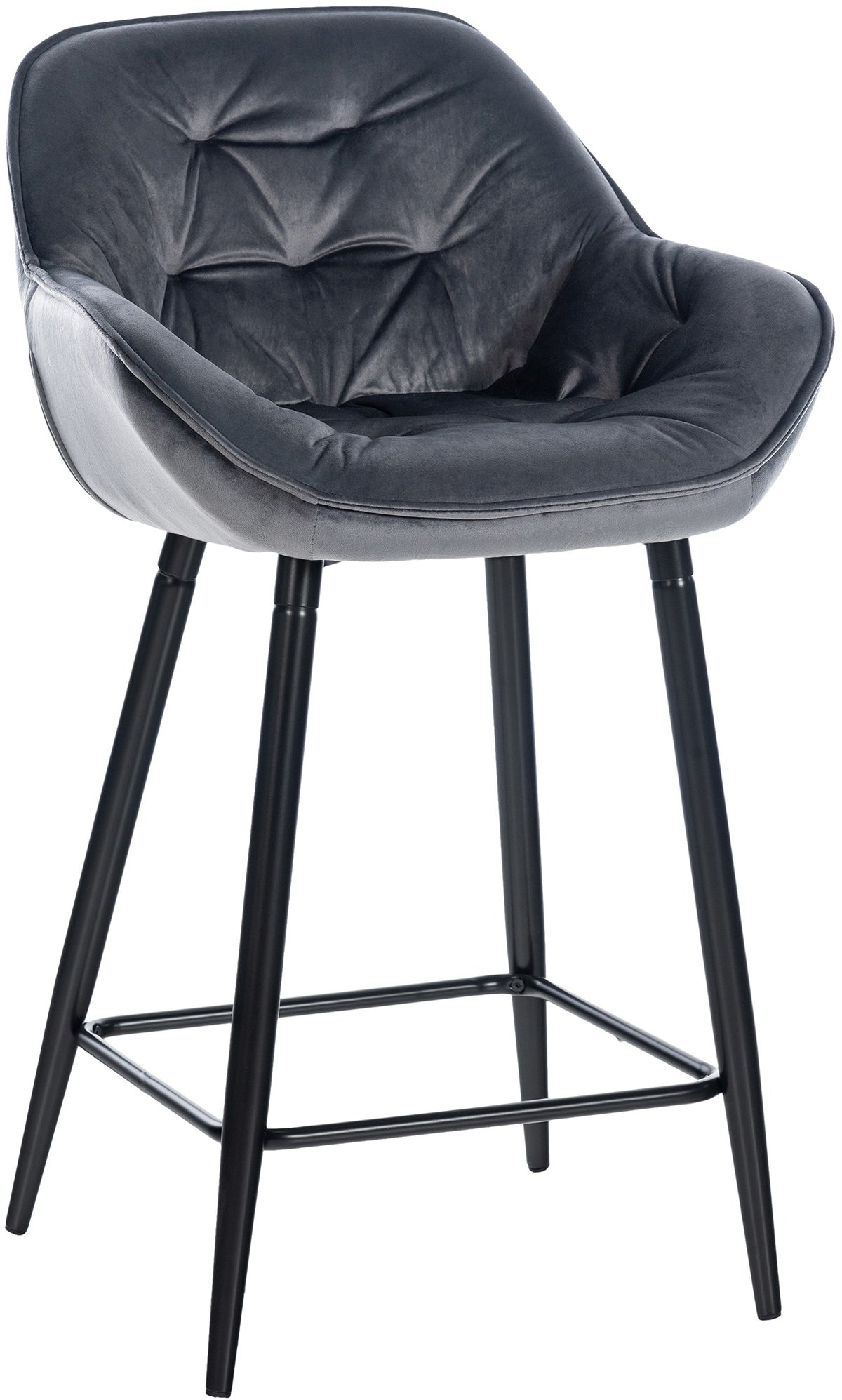 Barhocker Gibson 76 Samt - dunkelgrau