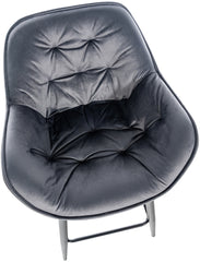 2er Set Barhocker Gibson 76 Samt - dunkelgrau