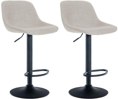 2er Set Barhocker Loft Stoff - creme