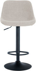 2er Set Barhocker Loft Stoff - creme