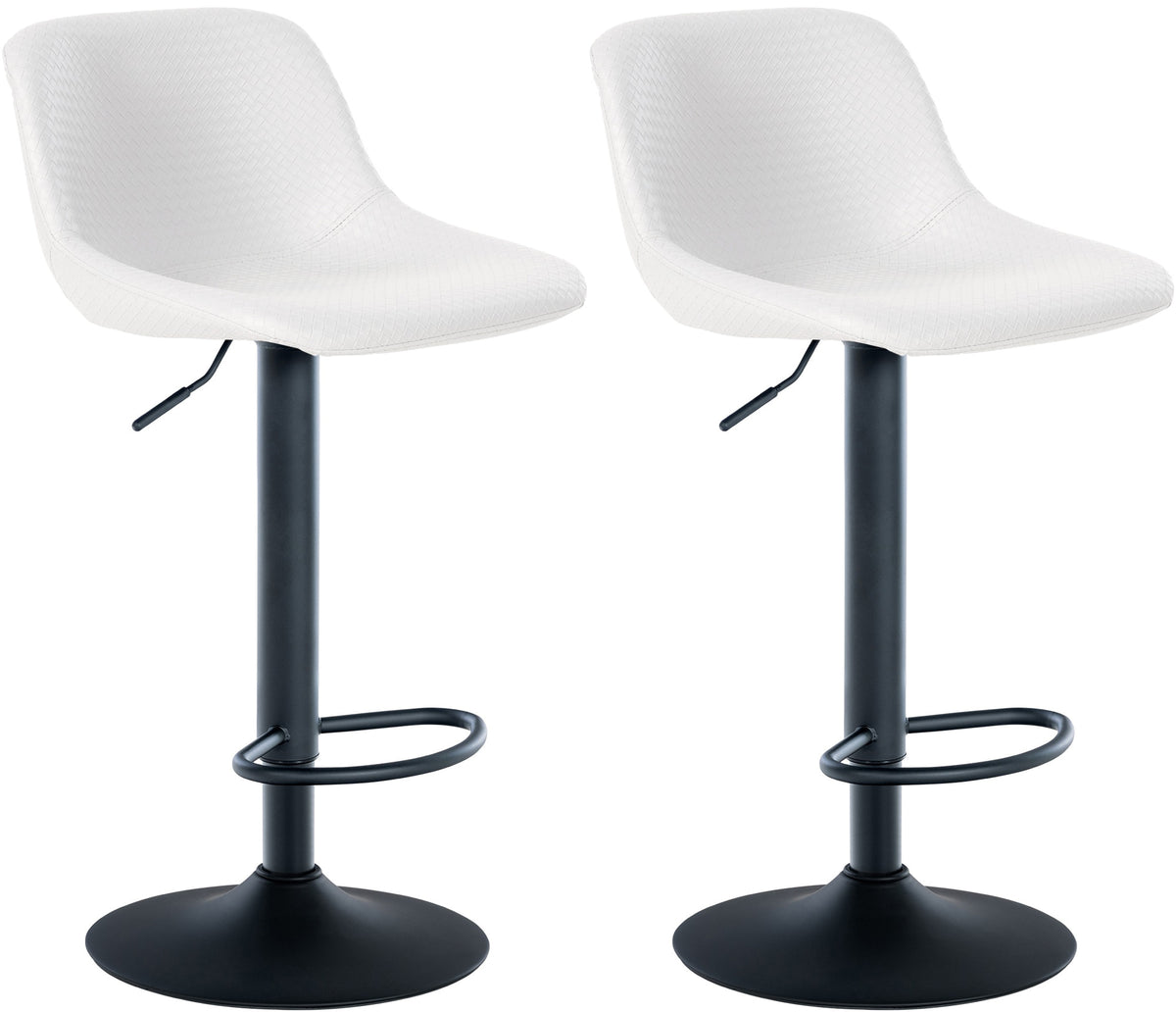 2er Set Barhocker Loft Kunstleder - wei�